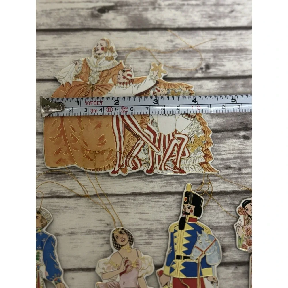 VTG Nutcracker Ballet Cardboard Ornaments Die-Cut Christmas Shackman & Co 1997